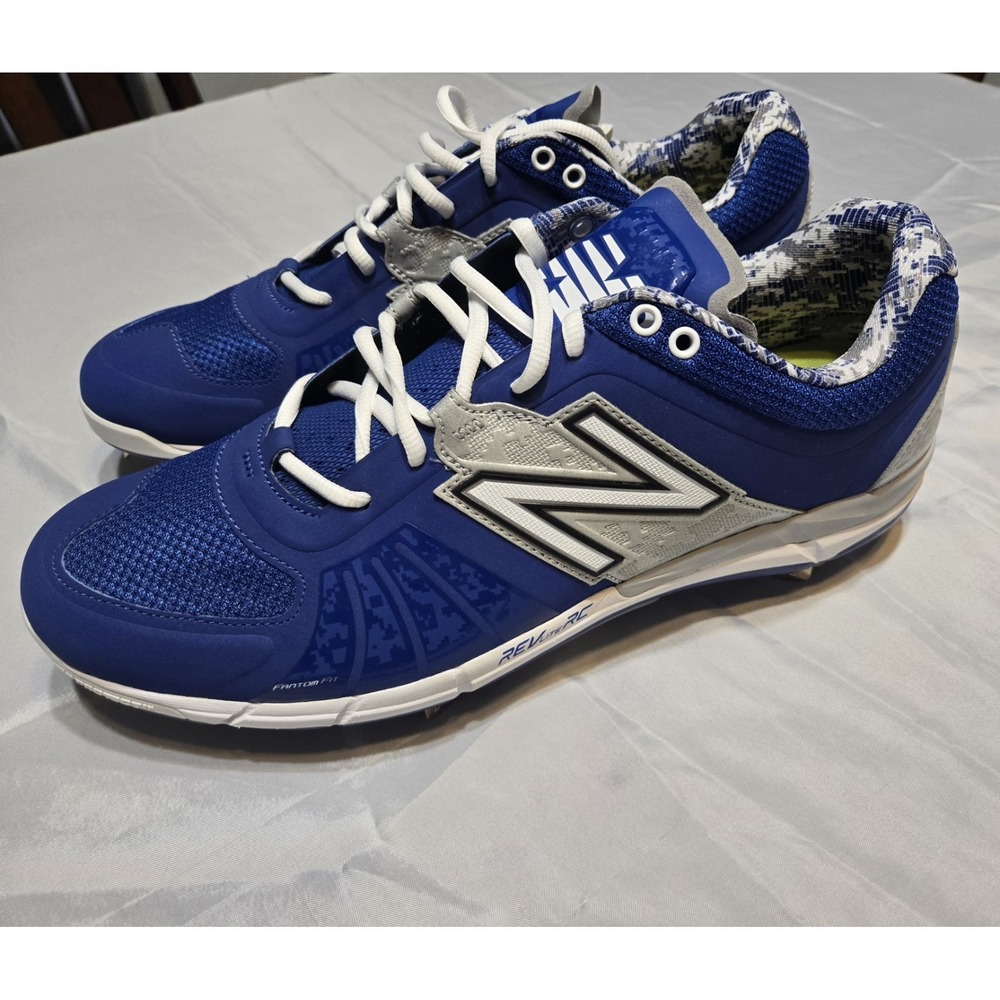 New Balance Mens Rev Lite RC Mens size 14 Cleats Blue White Metal L3000TB2 Base